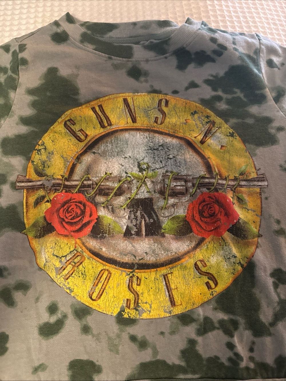 Guns N' Roses Tie-Dye Green Graphic Sweatshirt